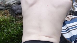 Amateursex und Creampie mit Frau draußen in der Natur